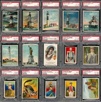 1910s "T"-Tobacco Cards Non-Sport PSA-Graded Collection (19 Different)